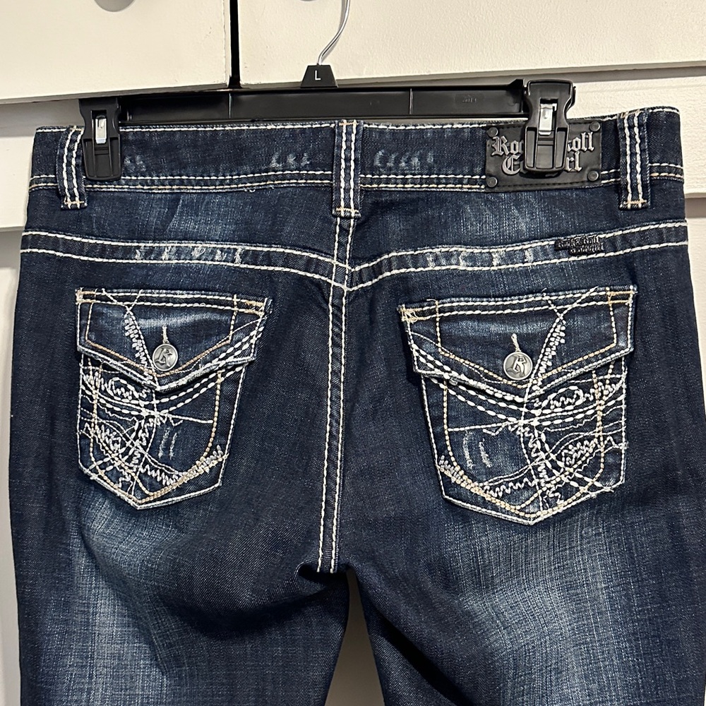 33x36 Rock & Roll Cowgirl Jeans Dark Blue Women's Jeans